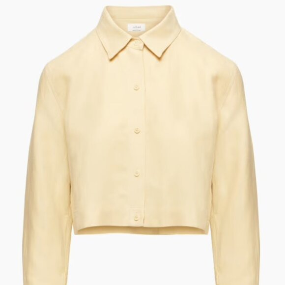 Aritzia Wilfred proposal linen shirt (L, Wheat) - Picture 1 of 4